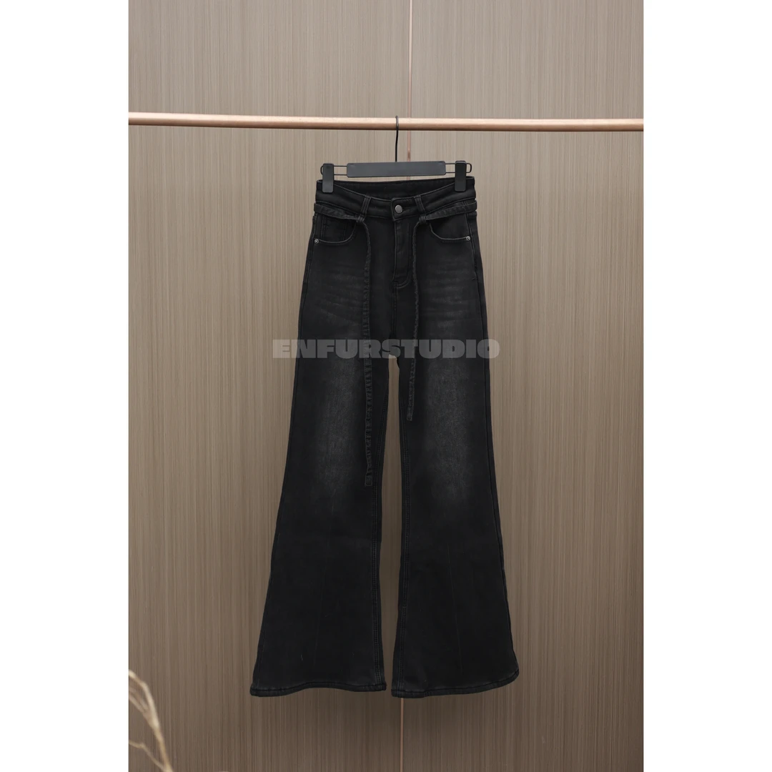EN 2024/FW | 高腰一体绒百搭喇叭牛仔裤 EN50603
