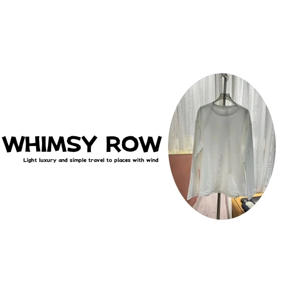 【WHIMSY ROW】长袖T恤女春夏宽松休闲慵懒风时尚辣妹上衣