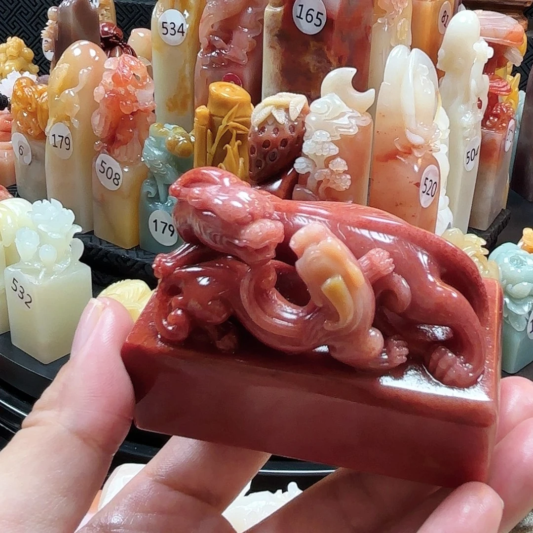 猫***娘寿山石其他精品古兽