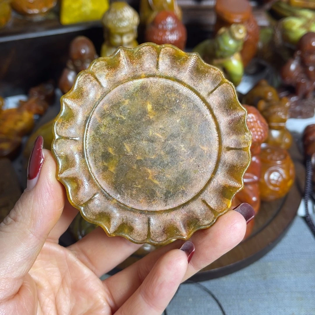 蛇纹石玉合金颈饰