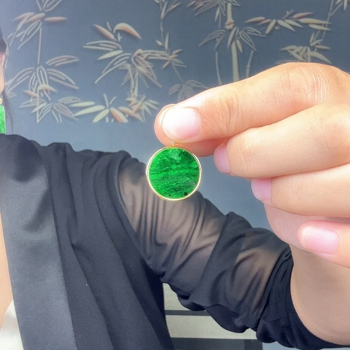 翡翠银S925镶嵌吊坠(不含链)特价