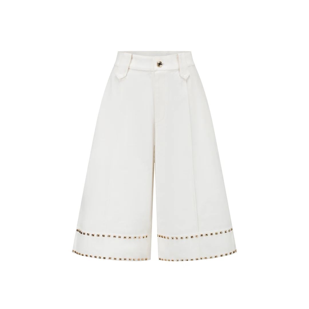 【顾文婷专属达播】YOUWEI有尾25 撞色铆钉工装中裤 DT5325101