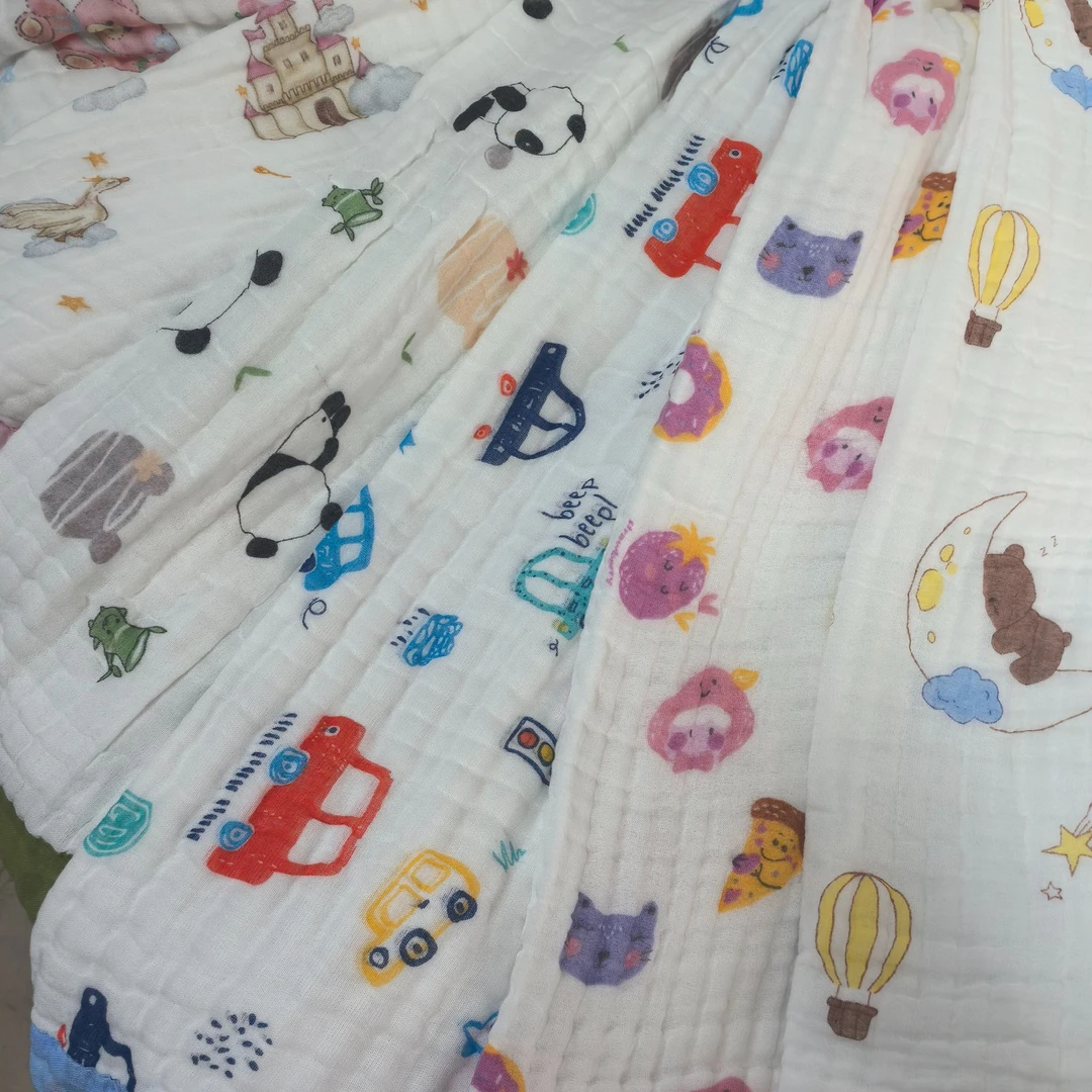 精品纯棉多层纱布盖毯