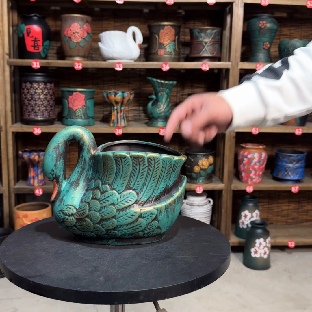 带孔高端浮雕花盆炸炸炸