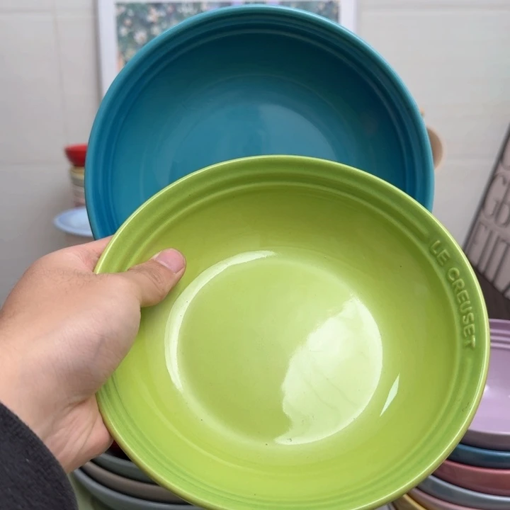 瓷片微瑕2个7英寸燕麦盘