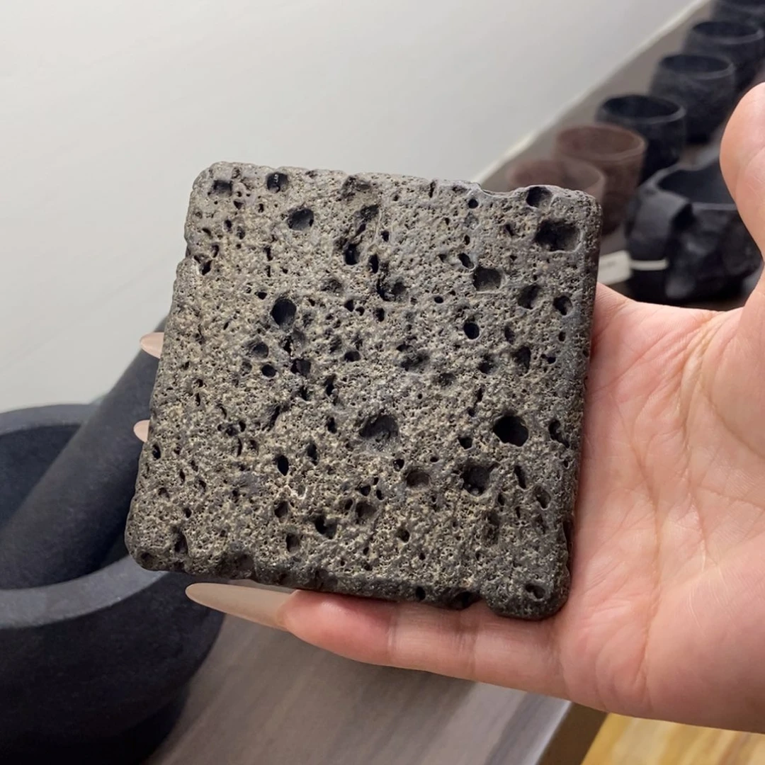 天然火山岩茶杯垫9*9*1cm