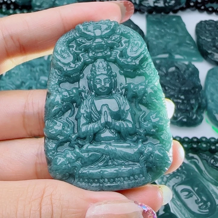 翡翠未镶嵌颈饰多样性发货天然A货翡翠