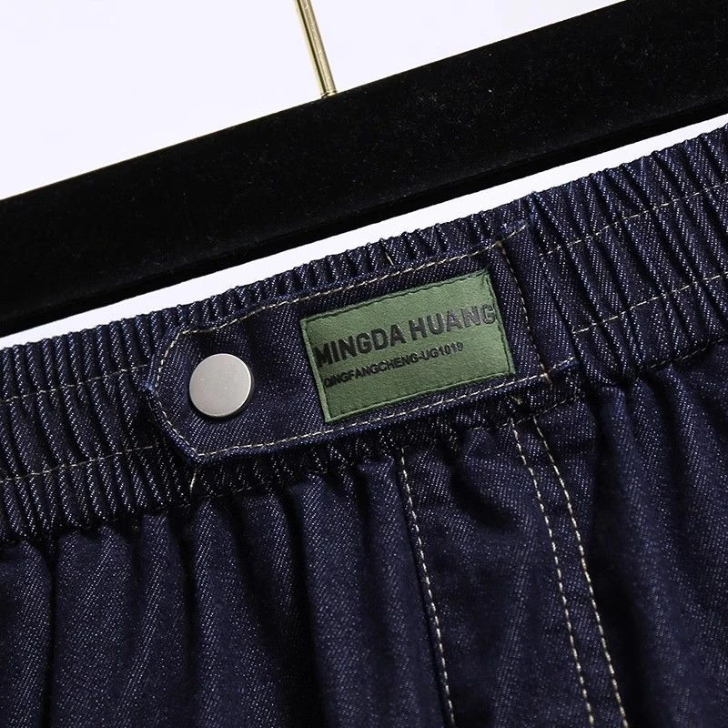 夏季薄款纯色牛仔短裤女韩版大码高腰宽松百搭户外弹力减龄休闲裤