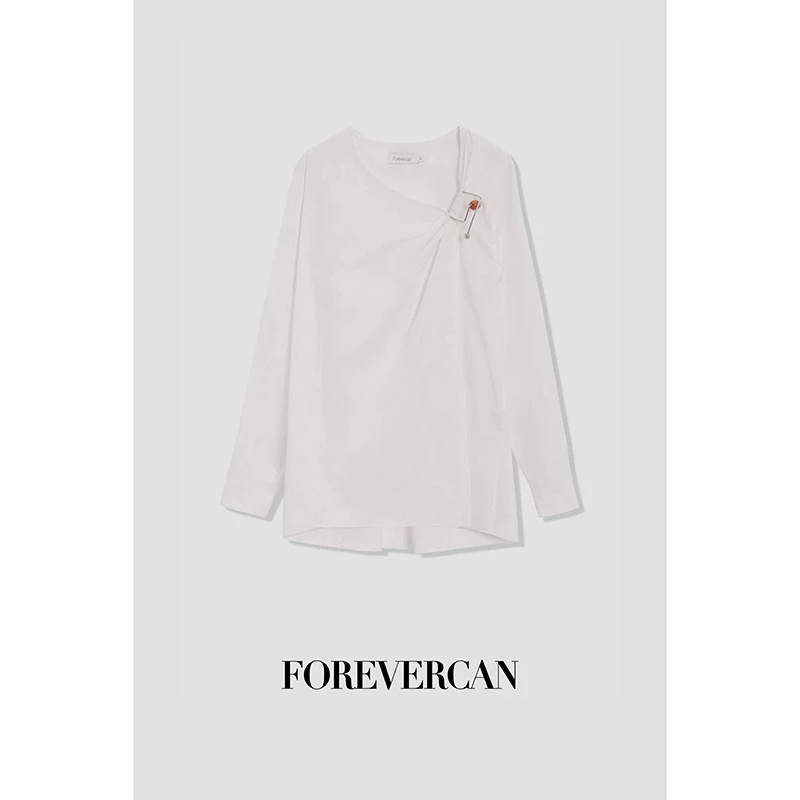 勒斯庄园”结构主义不对称纽结衬衫上衣 ST21967