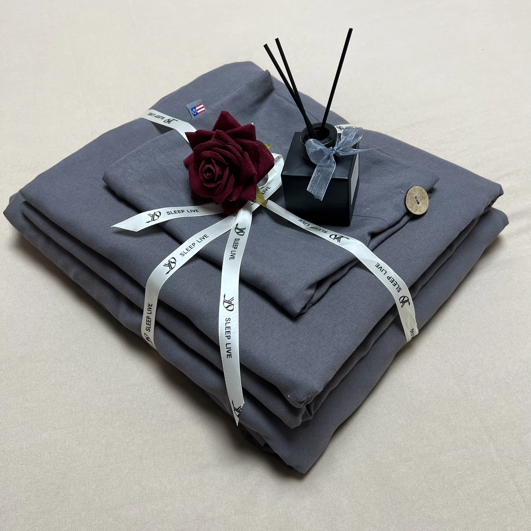 【春夏新品】设计师原创高奢简约床品被套四件套双人高密度床上用品