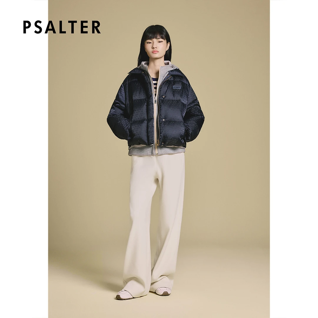 PSALTER诗篇短款定制提花面料立领鹅绒羽绒服2025冬季新款