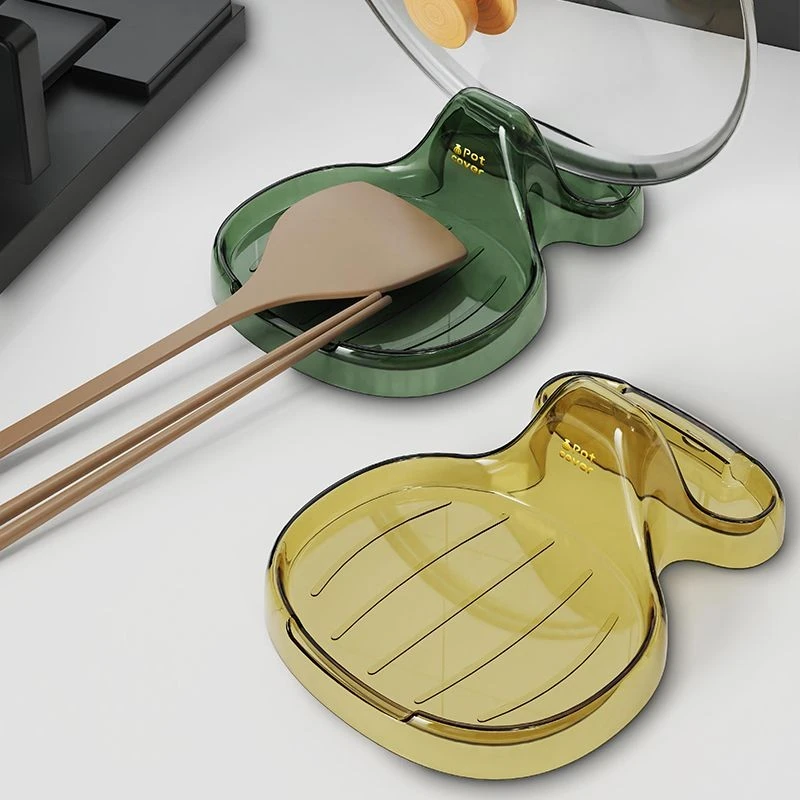 厨房锅盖架台面坐式简约锅铲架子漏勺托放锅盖神器置物架放筷子架