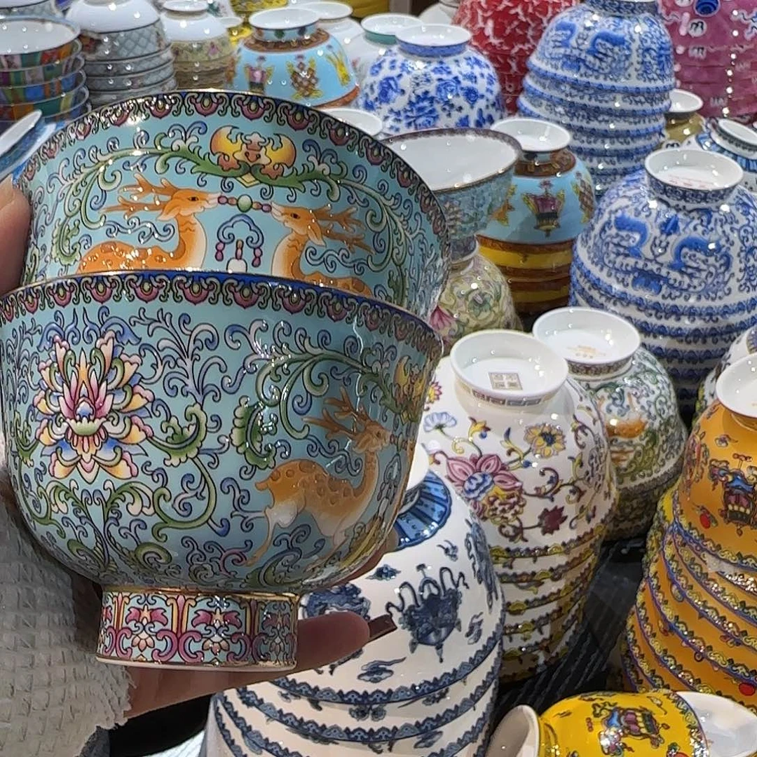 骨瓷珐琅彩工艺制作