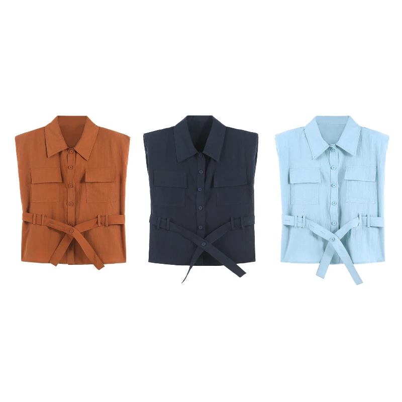 【豆豆品牌女装专属】绑带夏外穿百搭宽松设计感小众t恤SHBZU917681