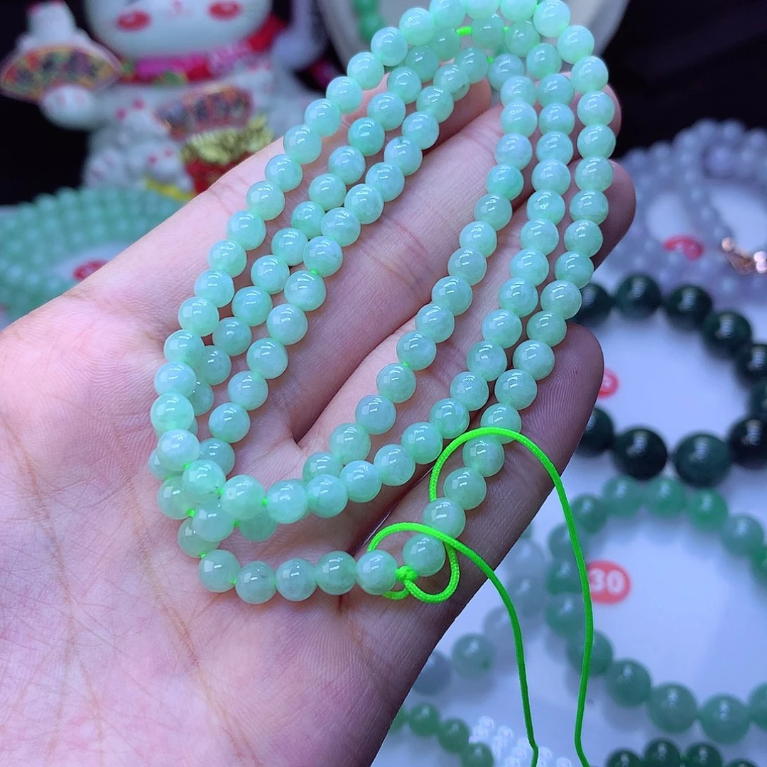 翡翠毛衣链未镶嵌