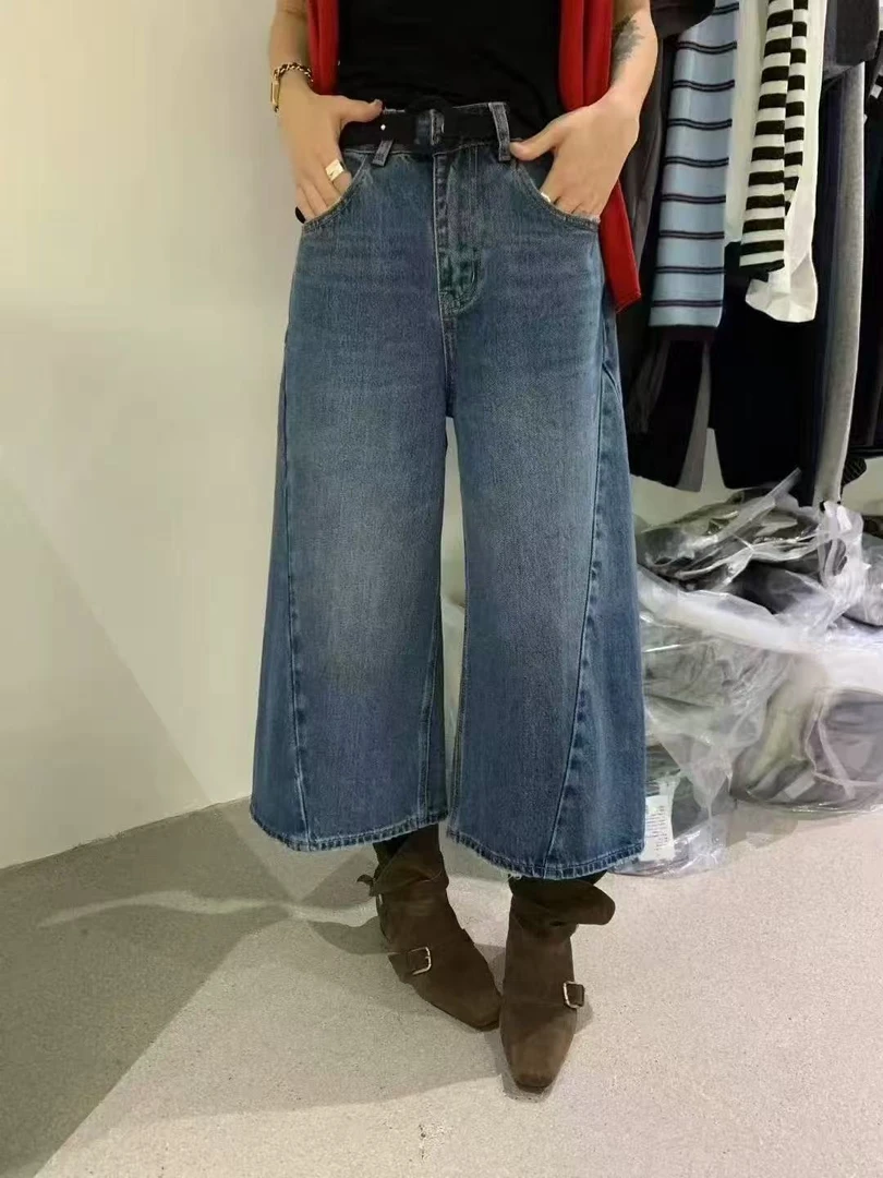 【八分裤】秋款复古百搭显瘦休闲牛仔裤