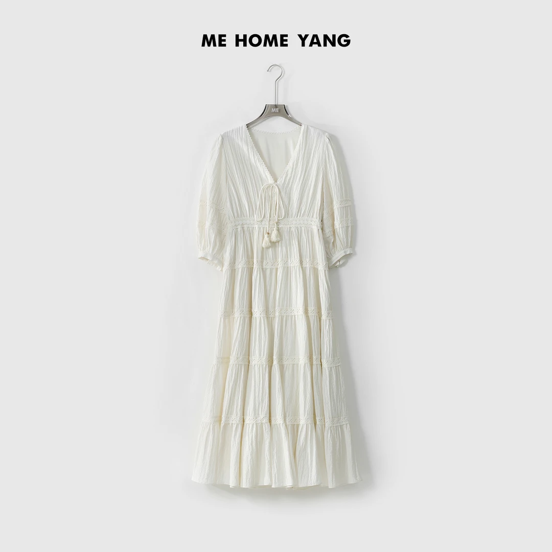 ME【白茶物语】夏季气质休闲显瘦通勤时尚新款连衣裙MEQS2039