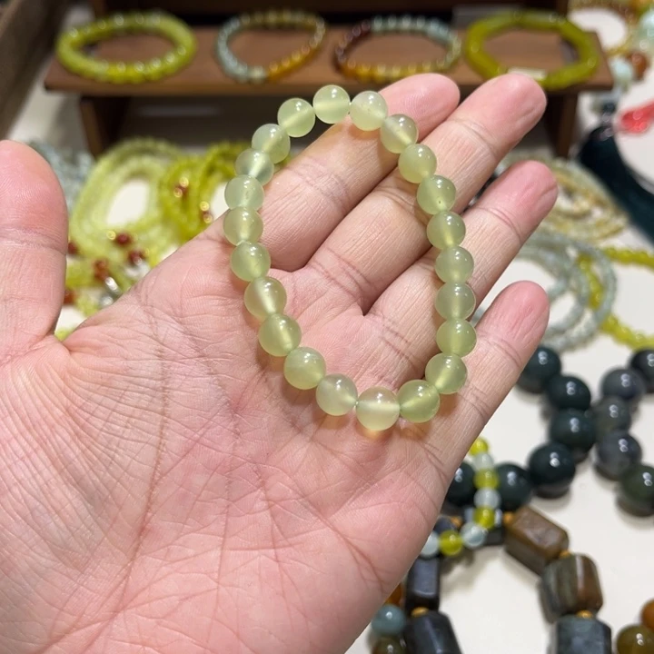 蛇纹石玉未镶嵌手链卡8