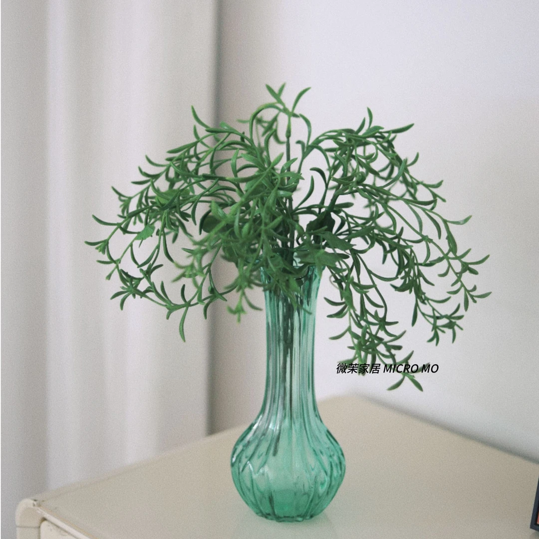 七里香仿真花假花田园风格玻璃台面客厅卧室办公室摆件