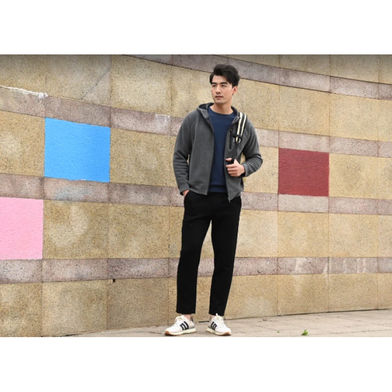 1607MYW243 轻运动男士暖心棉复合超柔连帽外套