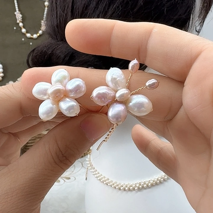 未镶嵌发饰淡水珍珠
