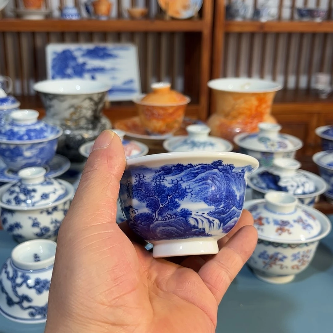 錡镇堂手工手绘压手杯