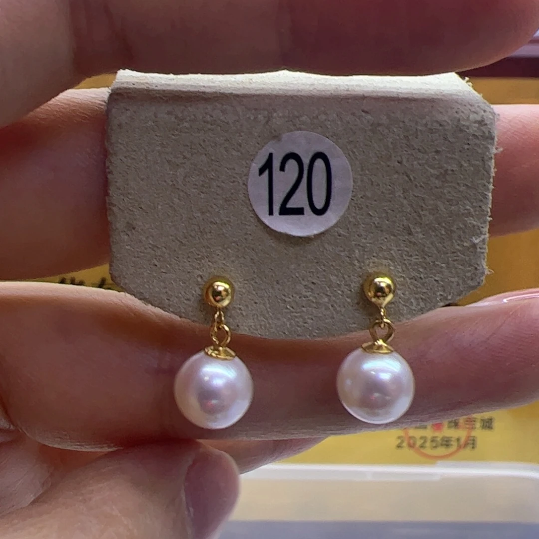 淡水珍珠耳饰银S925镶嵌