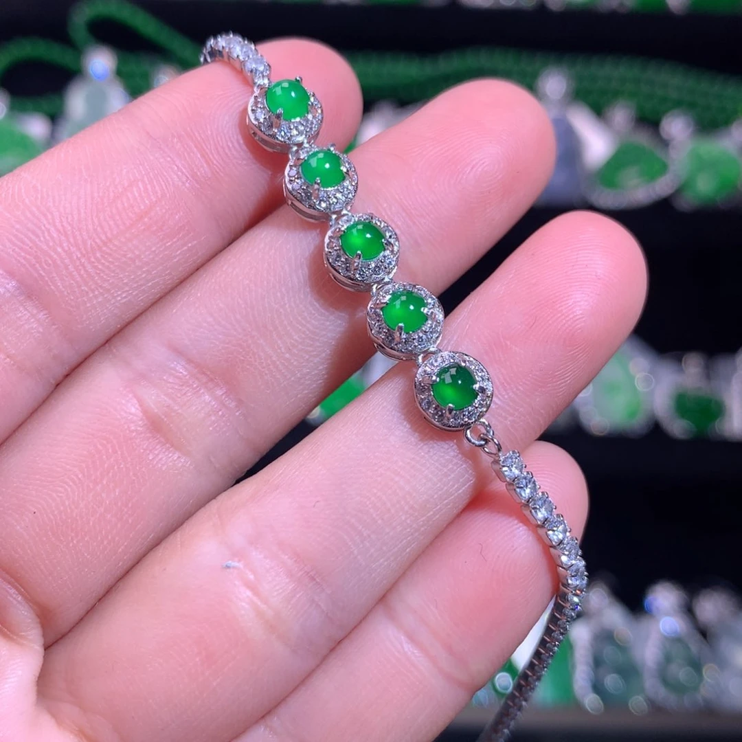 【闪购商品】颈饰银S925镶嵌翡翠天然翡翠