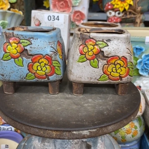 【闪购商品】红陶粗陶材质多肉花盆