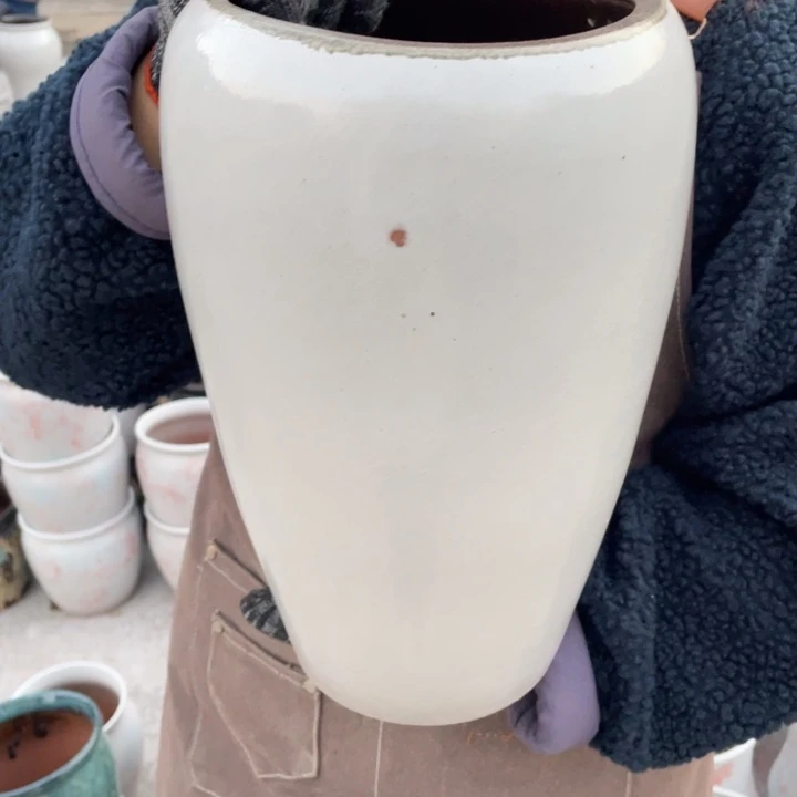 花盆紫砂口15高33瑕疵瑕疵