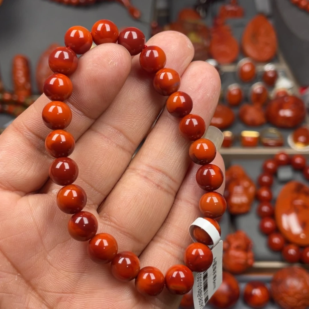 【闪购商品】南红玛瑙珠宝奇石未镶嵌单圈8