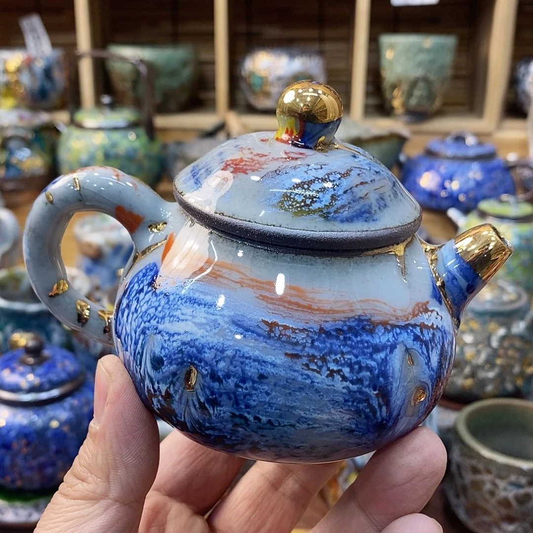 粗陶志野柴烧茶器