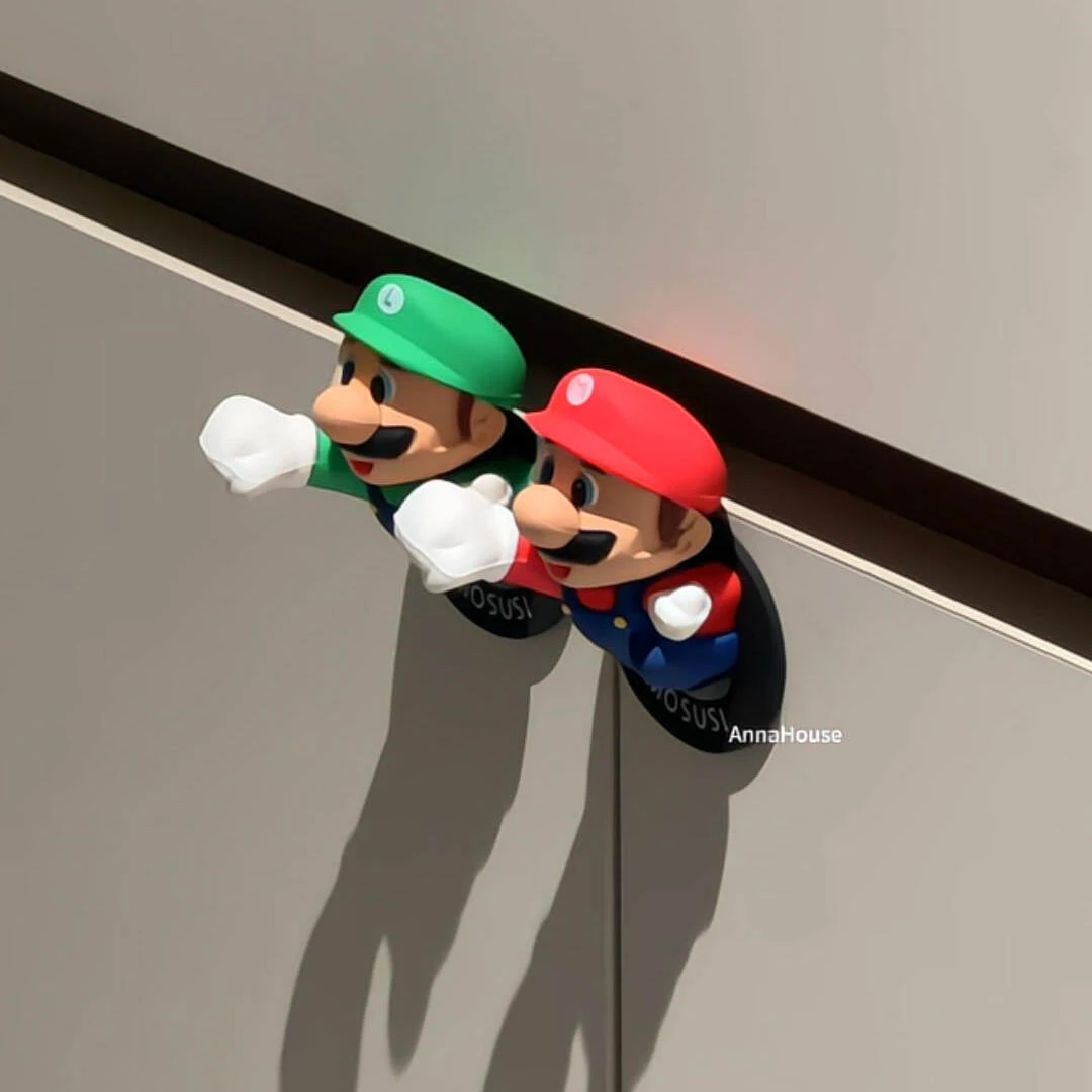 新家的100个快递 马里奥柜门拉手可爱卡通柜子把手小装饰可做挂钩