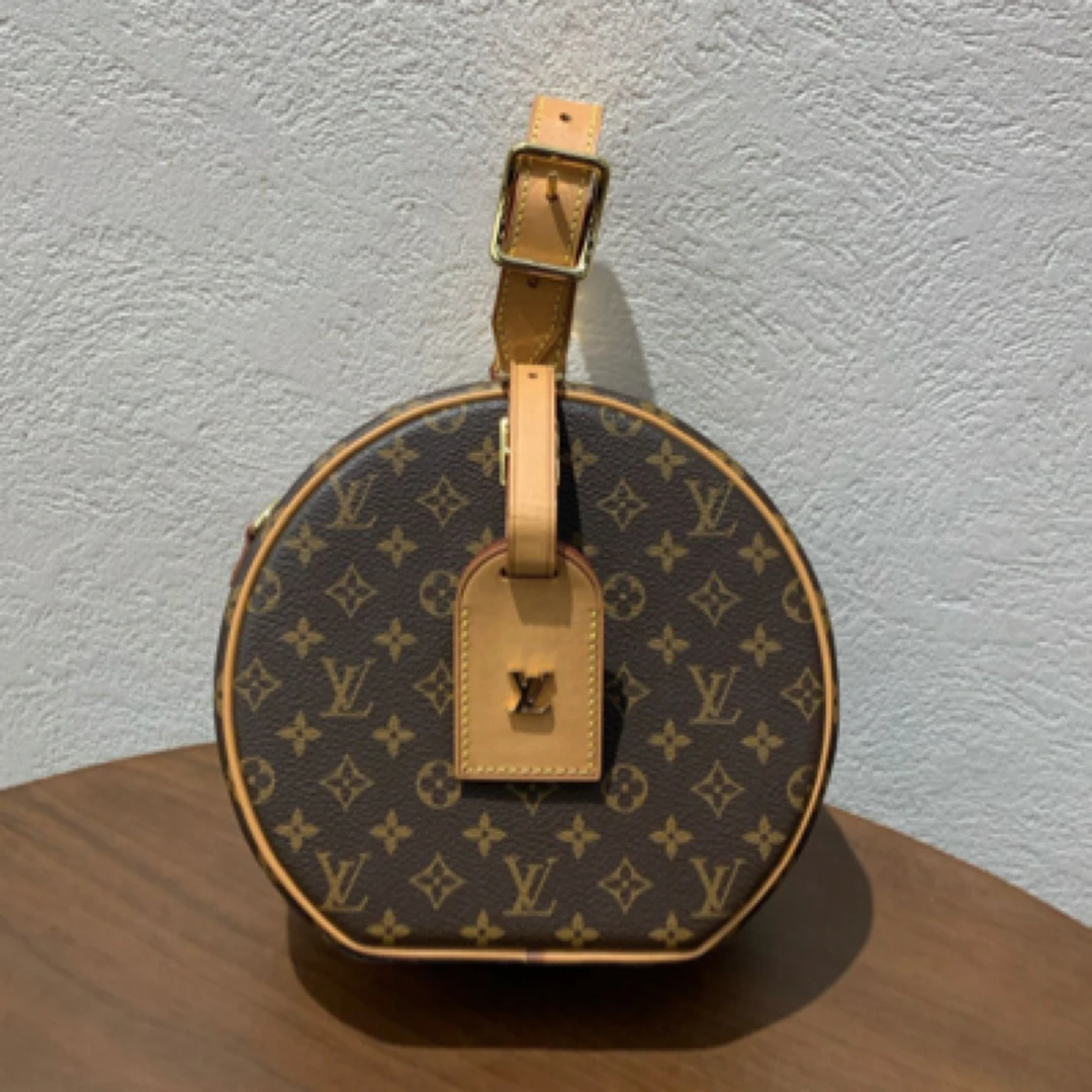 99新 LouisVuitton/路易威登 老花硬圆饼大号单肩斜挎包