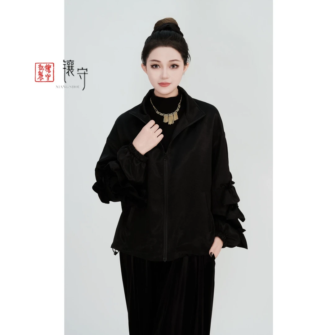 【镶守·静微】春季中式时尚休闲气质轻奢高级中国风短款外套G3686