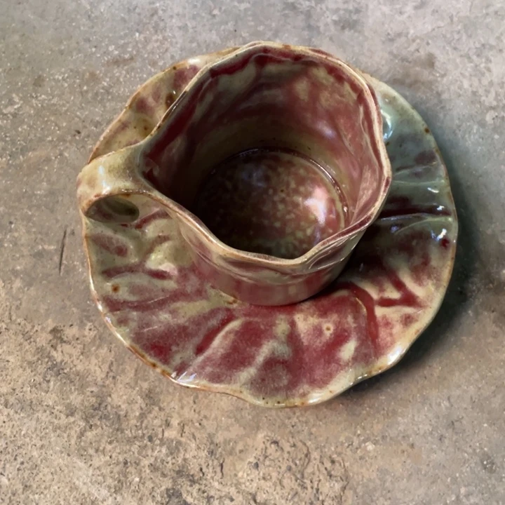 杯平***福浪鬼柴烧 釉绘柴烧