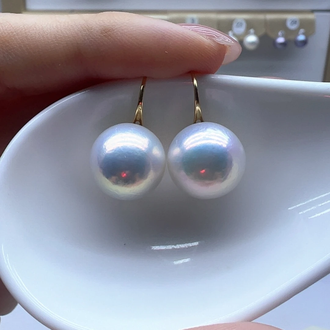 银S925镶嵌淡水珍珠耳饰