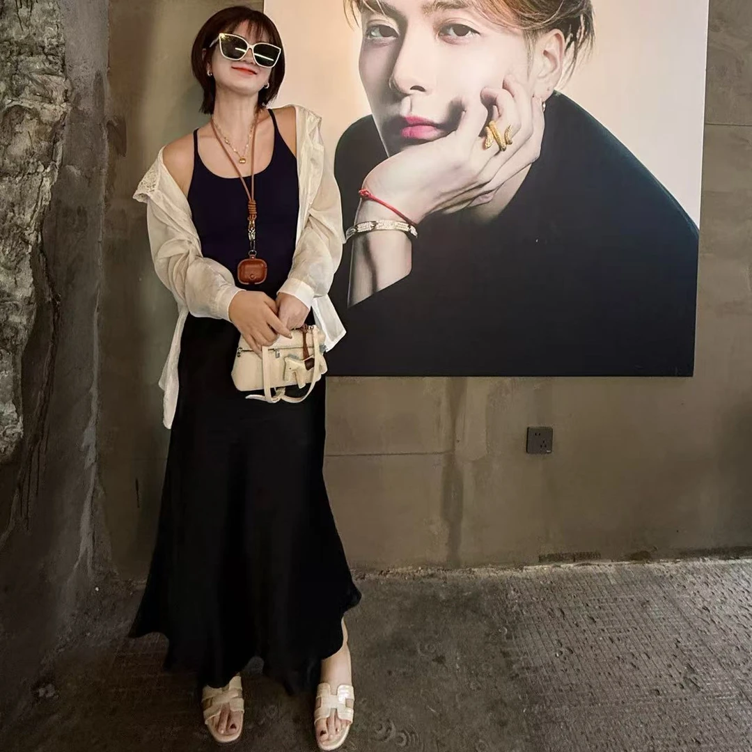 LUOBO气质立体剪裁鱼尾半裙5501