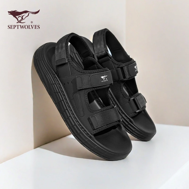 七匹狼凉鞋秋季新款男款沙滩鞋户外轻便防滑软底透气防臭开车9964