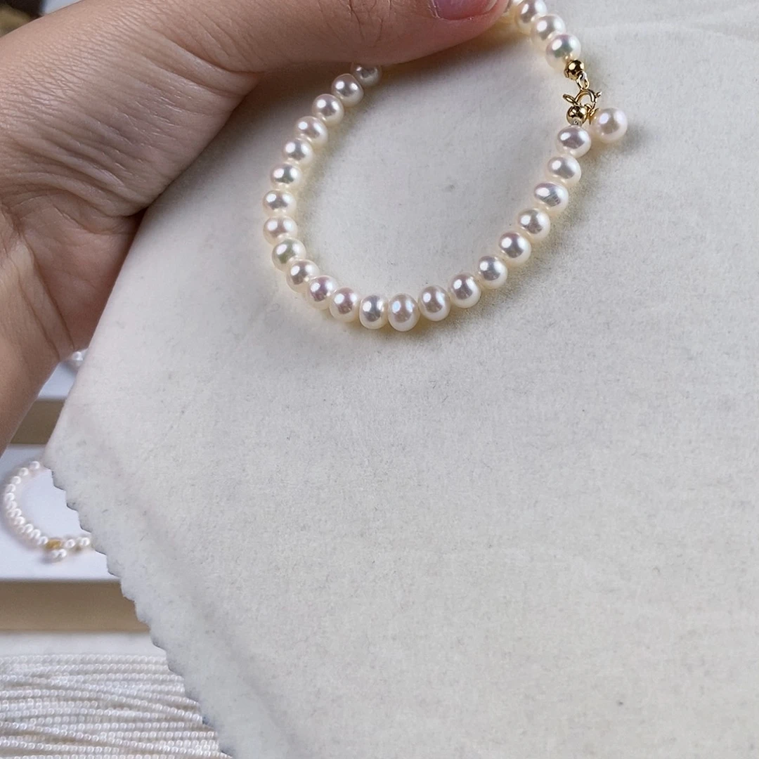 淡水珍珠手绳银S925镶嵌