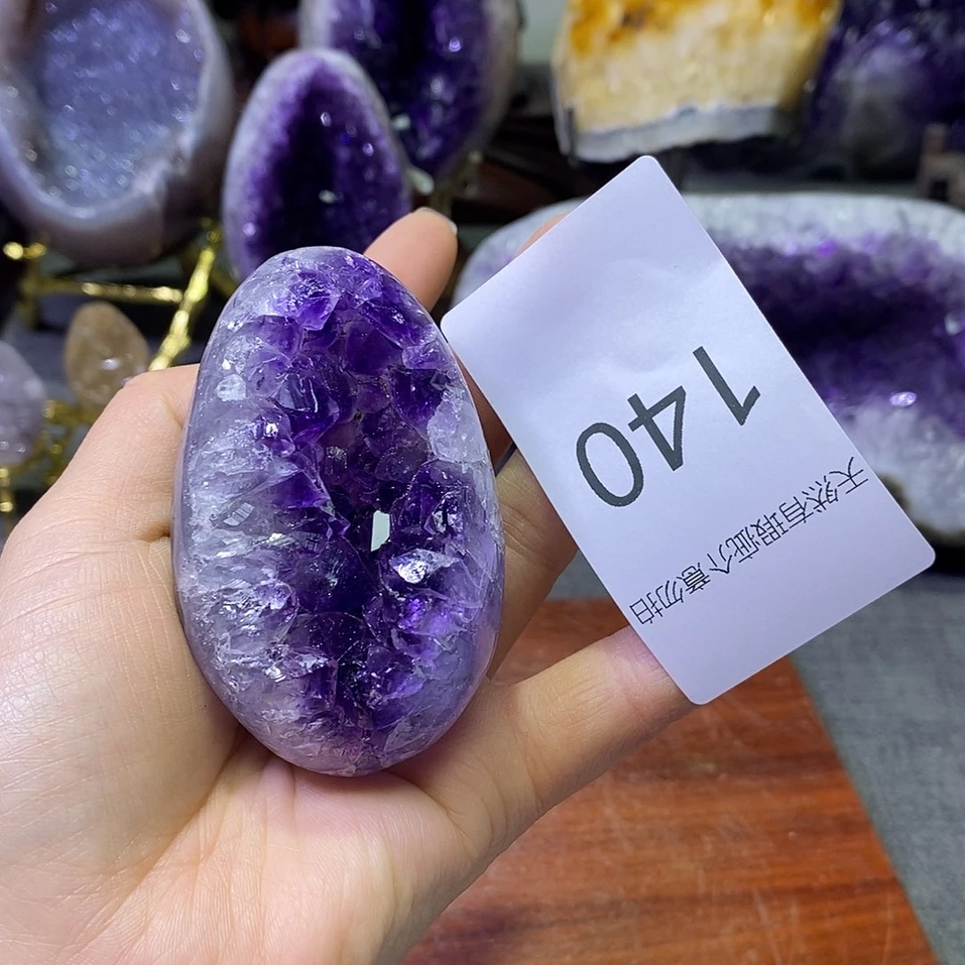 紫晶珠宝半成品未镶嵌