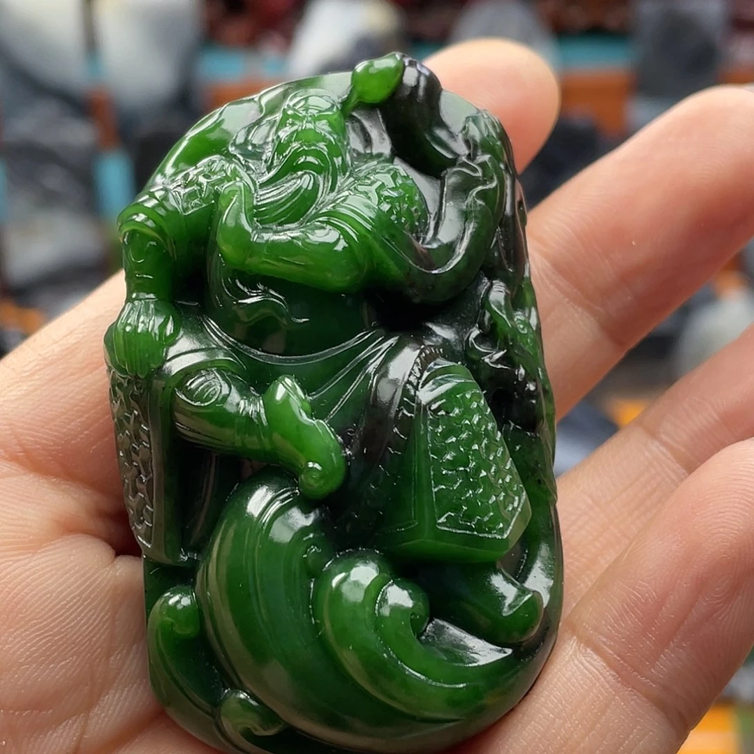 真***人和田玉未镶嵌把件