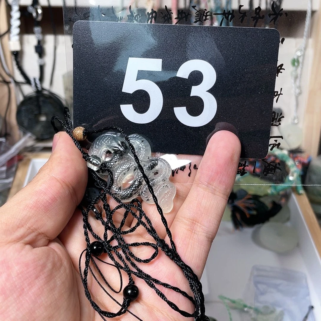 蛇纹石玉颈饰合金太****蛇