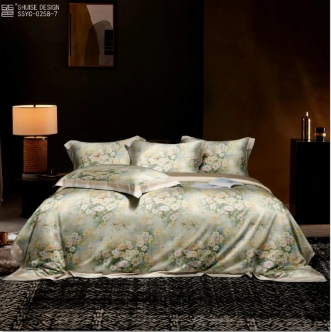 大豆拼角100S兰精天丝夏被爱丽舍花园绿150*200/200*230