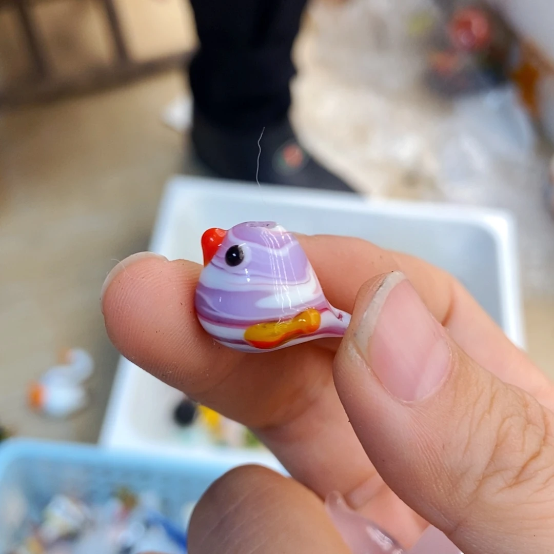 琉璃手工艺品小鸟