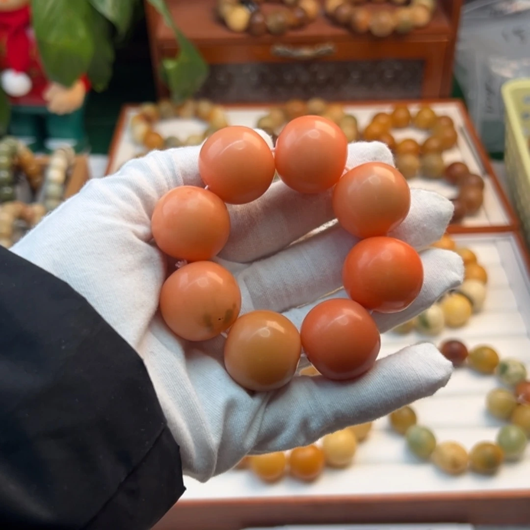 菩提根/象牙果手串卡24苹果干磨瑕疵