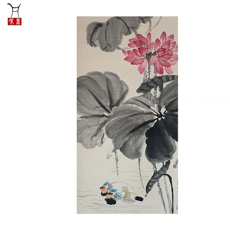 L1026鸳鸯立轴48x88/3.8平尺