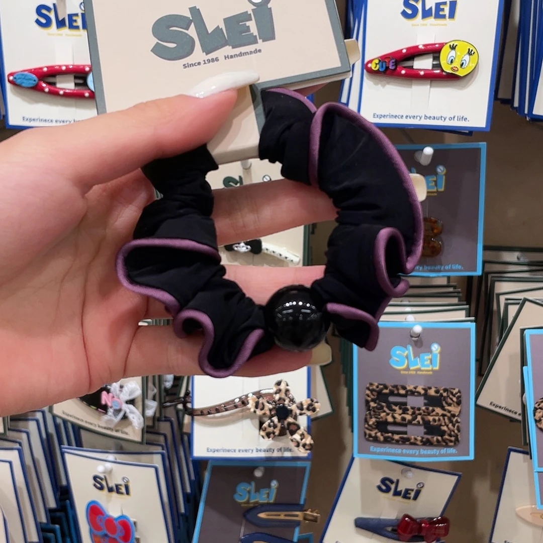 布艺非金属紫边黑色面膜