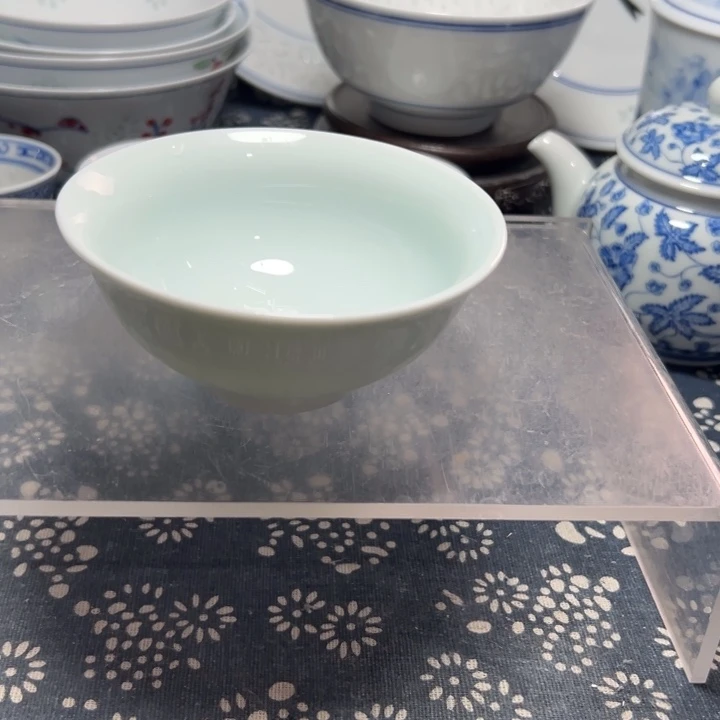 陶瓷隐青釉4寸，小茶碗