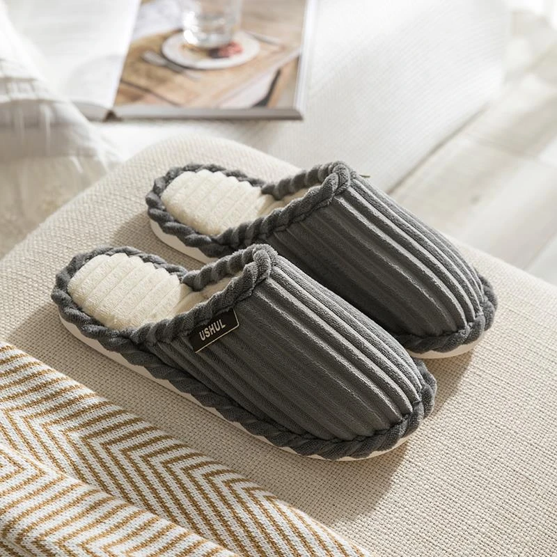 男士棉拖鞋家居秋冬季室内加绒情侣冬天居家加绒加厚小鸭子棉拖鞋